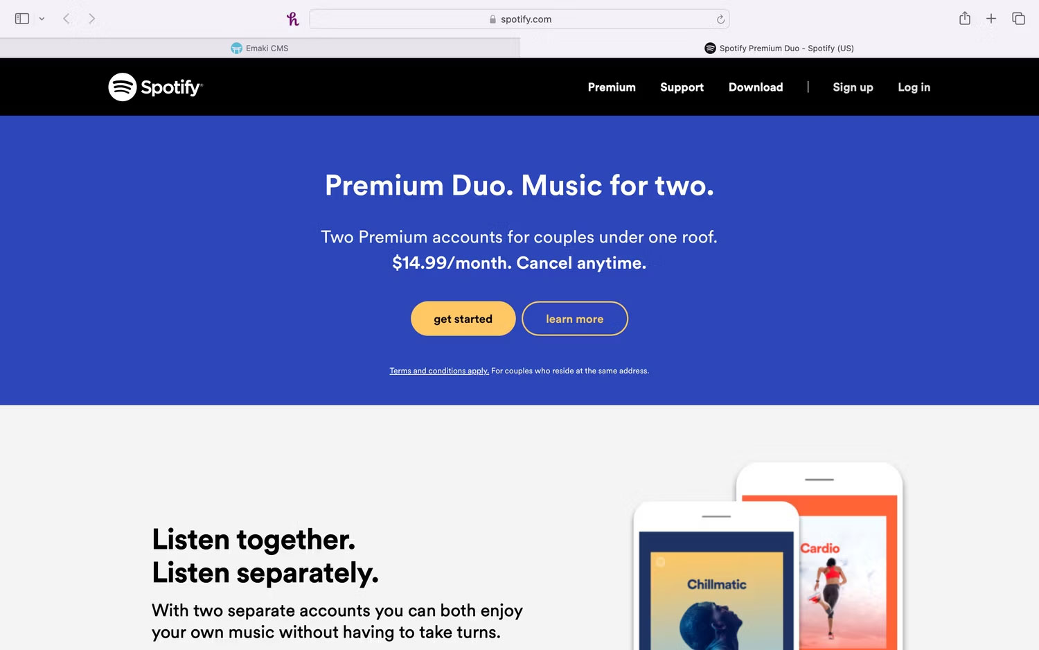 Trang chủ Spotify Duo