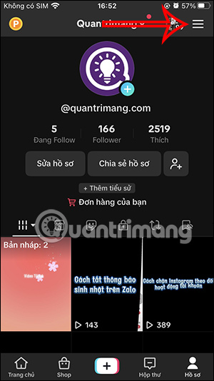 Tùy chỉnh TikTok