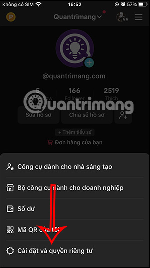 Cài đặt TikTok