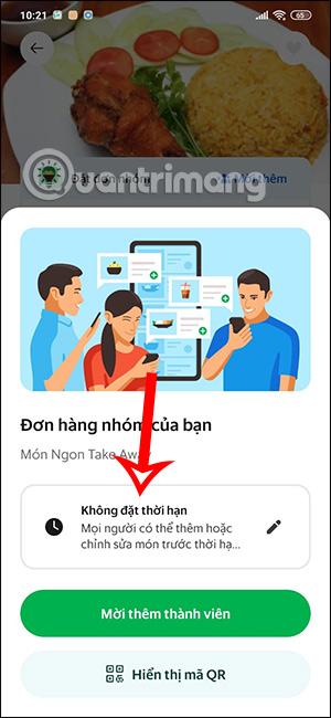 Thời gian giới hạn chọn món