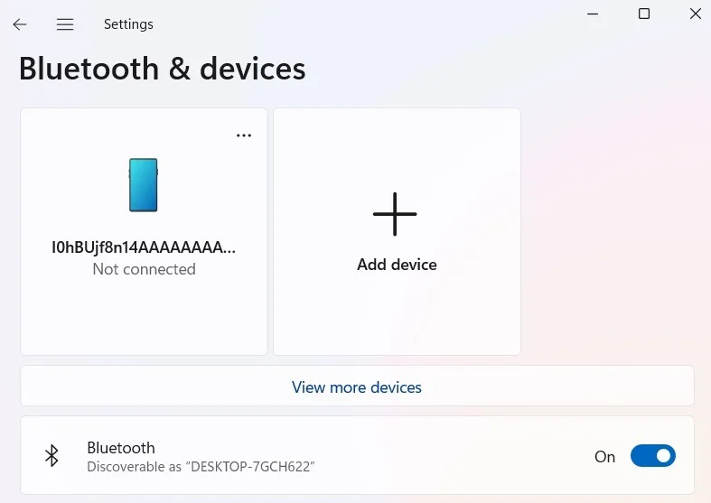 Bluetooth được bật trong Windows để giúp thiết bị có thể được phát hiện