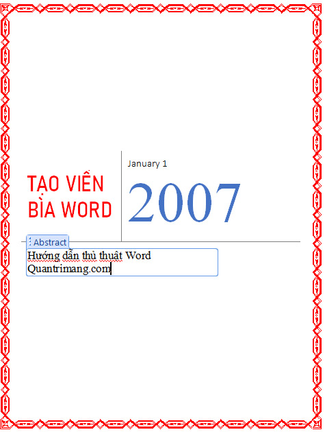 Viền bìa có họa tiết