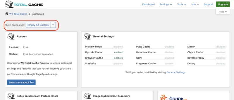 Plugin WordPress W3 Total Cache