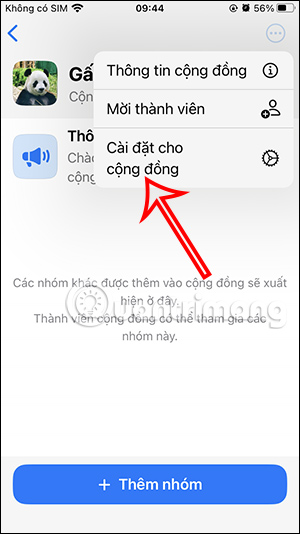 Cài đặt cộng đồng WhatsApp