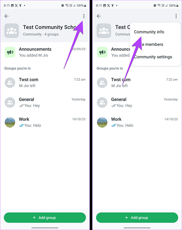 Thông tin cộng đồng WhatsApp