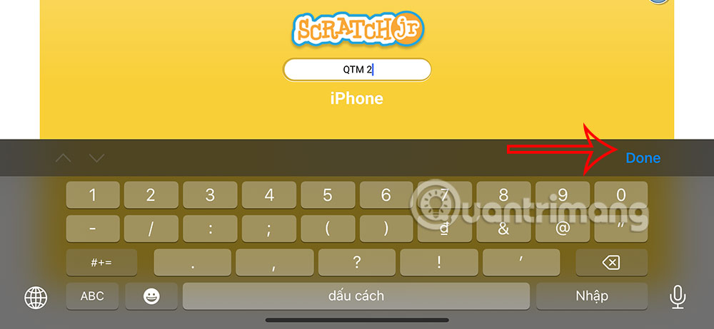 Tên chương trình trên ScratchJR