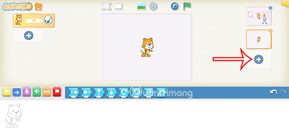 Sân khấu mới trên ScratchJR