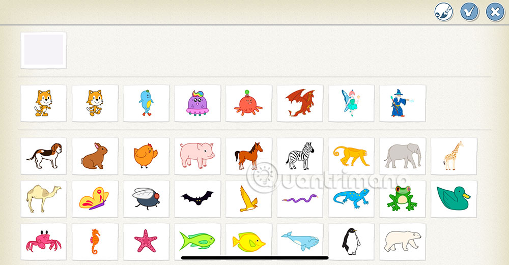 Nhân vật cho chương trình ScratchJR