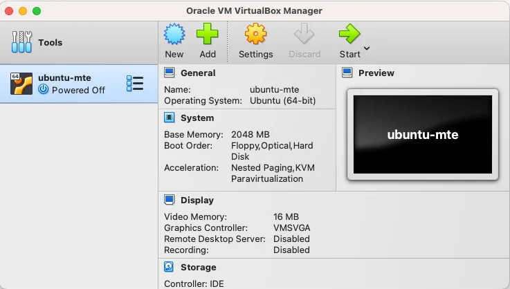 VM đang hoạt động bằng ổ đĩa VDI bên ngoài.