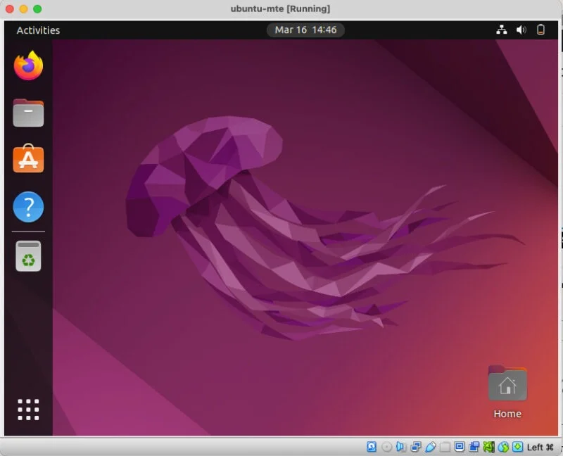 Ubuntu VM từ Windows chạy trong MacOS.
