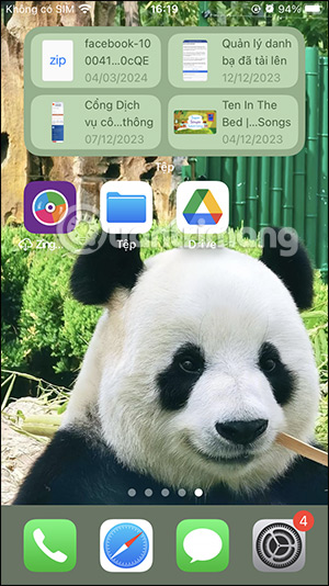 Hiển thị tập tin mới
