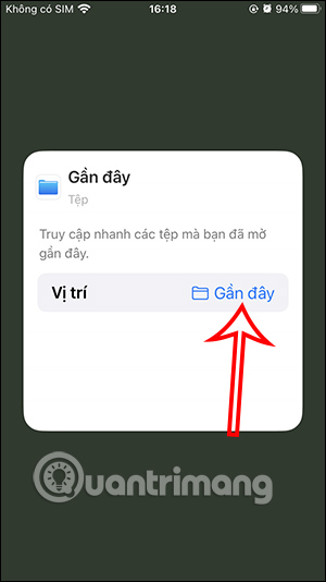 Thay đổi thư mục tiện ích Files trên iPhone