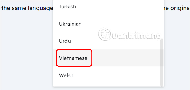 Chọn tiếng Việt để lồng video