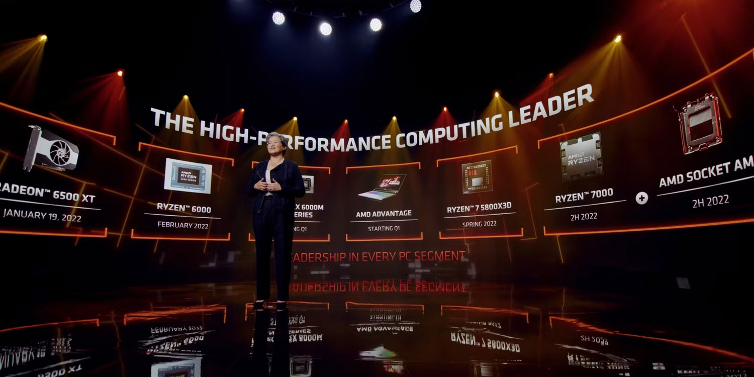 Tiến sĩ Lisa Su giới thiệu dòng sản phẩm của AMD cho năm 2022