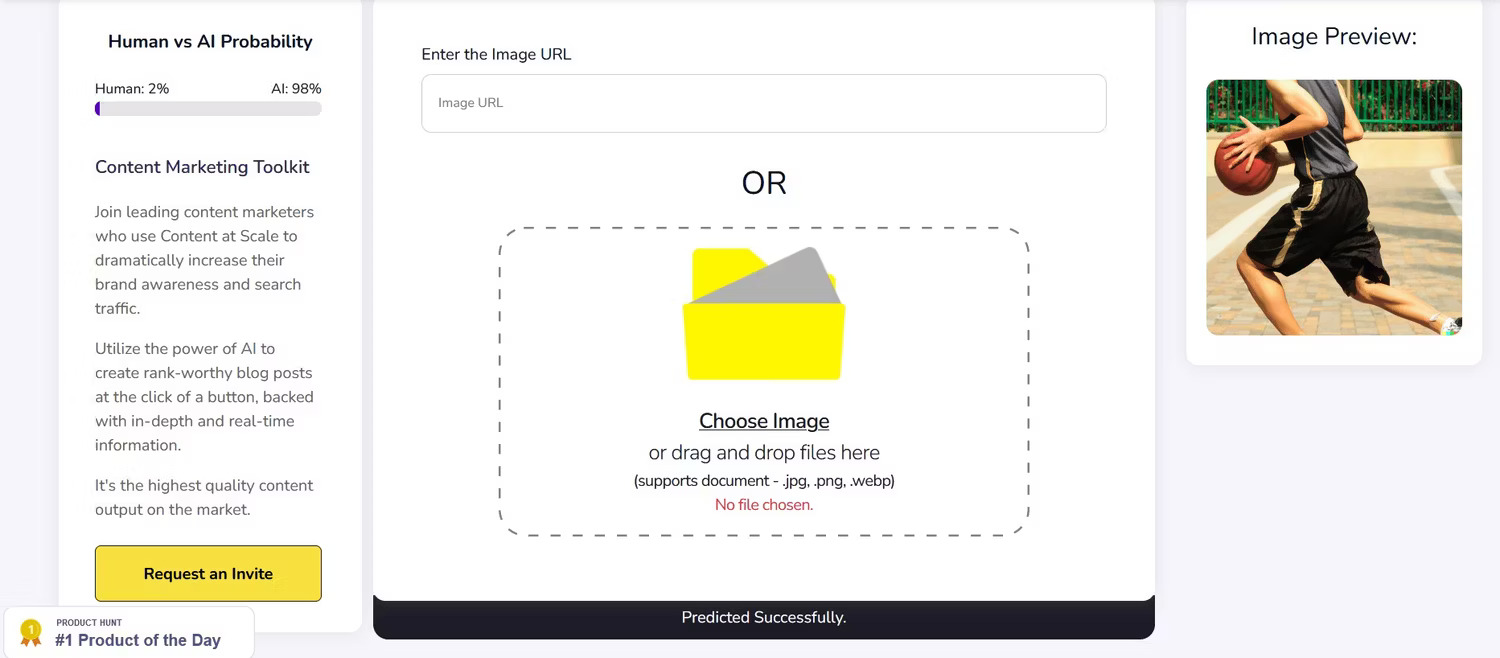 Kiểm tra hình ảnh AI bằng Content at Scale