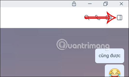 Thông tin hội thoại Zalo máy tính 