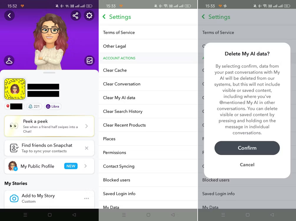 Xóa dữ liệu chatbot đã ghi