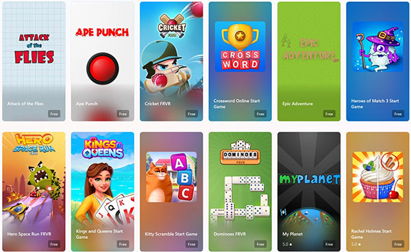 Chọn trò chơi từ Microsoft Store