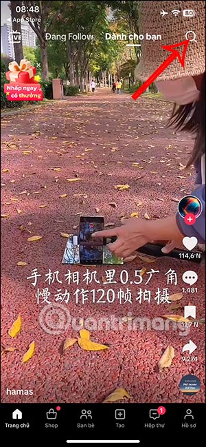 Giao diện TikTok