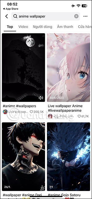 Tải hình nền anime trên TikTok