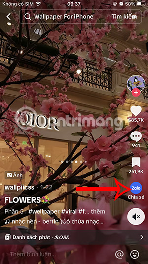 Chia sẻ video TikTok