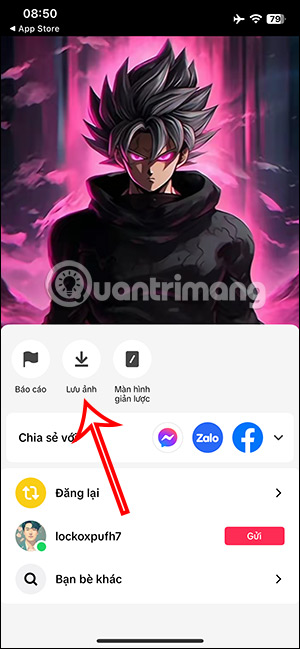 Lưu ảnh trên TikTok