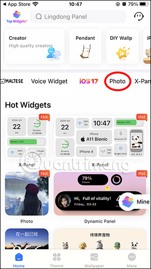 Tiện ích hình ảnh Top Widgets