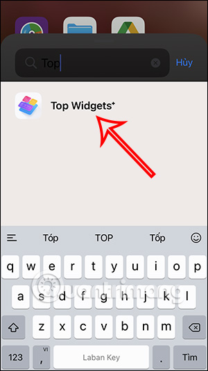 Thêm ứng dụng Top Widgets