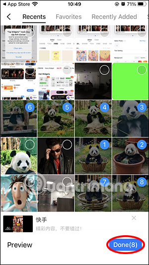 Chọn ảnh từ album