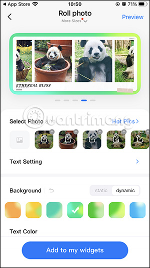 Chọn background