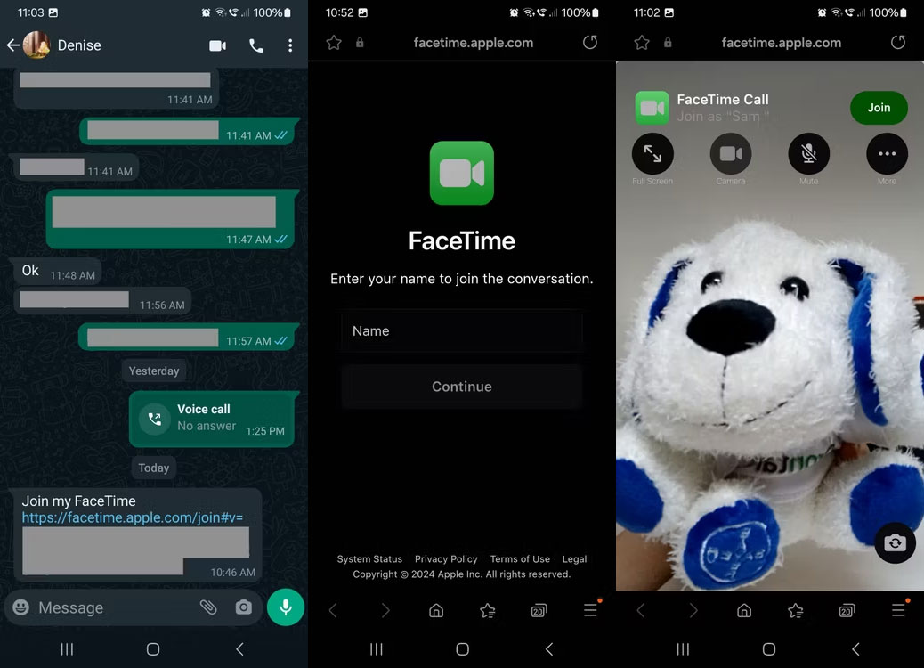 Tham gia cuộc gọi FaceTime trên Android