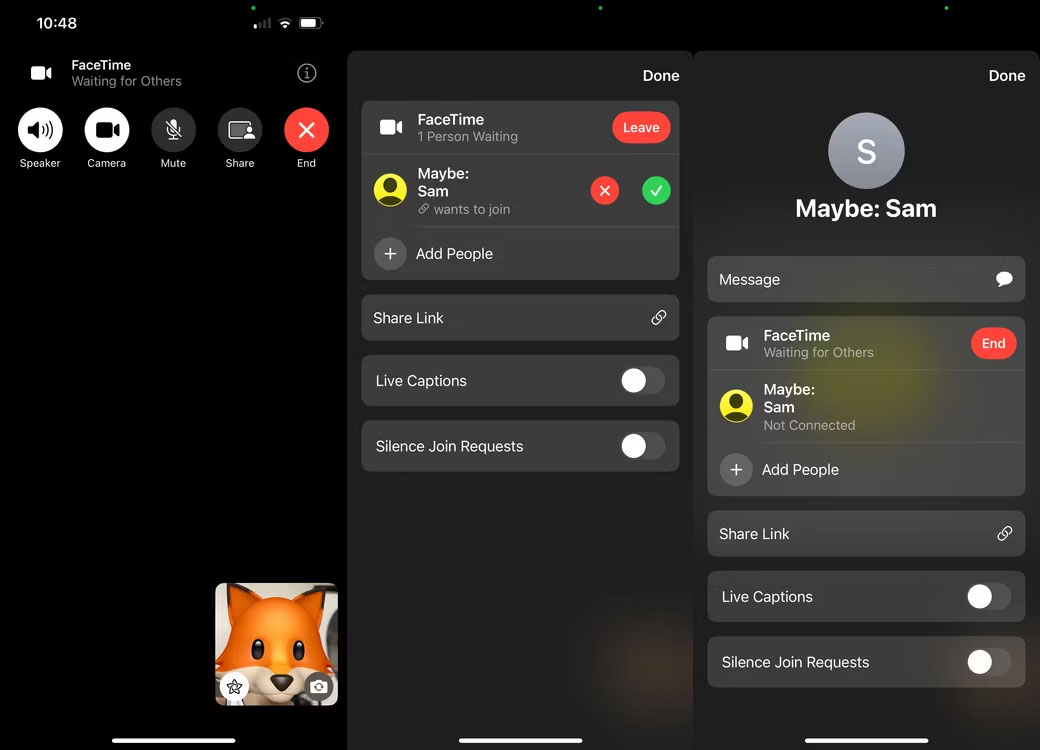 Yếu cầu tham gia cuộc gọi FaceTime
