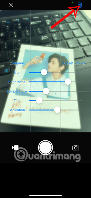 Kích hoạt ô lưới chụp ảnh trên Soft Focus