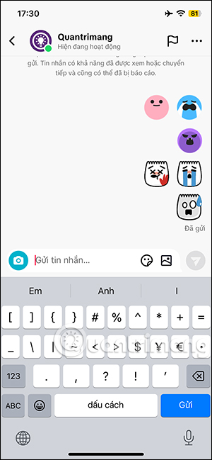 Gửi emoji TikTok phong cách mới
