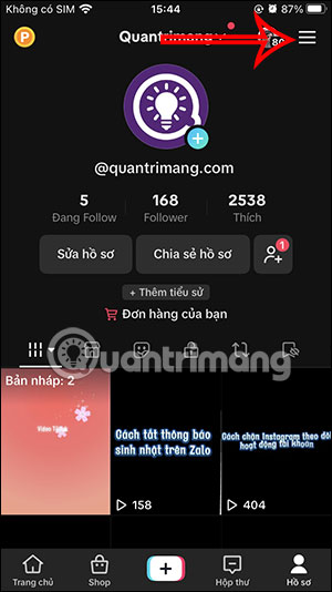 Tùy chỉnh tài khoản TikTok của bạn
