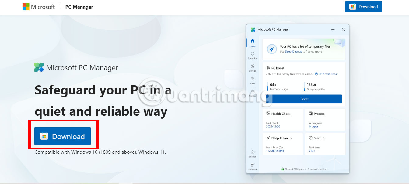Tải Microsoft PC Manager