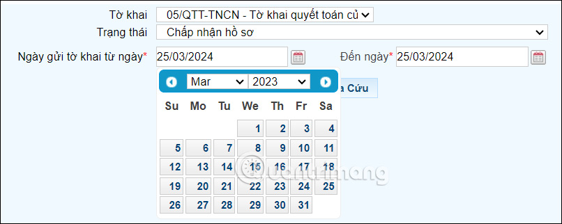 Tra cứu thông tin thu nhập cá nhân nộp trực tuyến