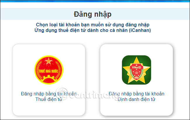 Đăng nhập vào tài khoản Tổng cục Thuế