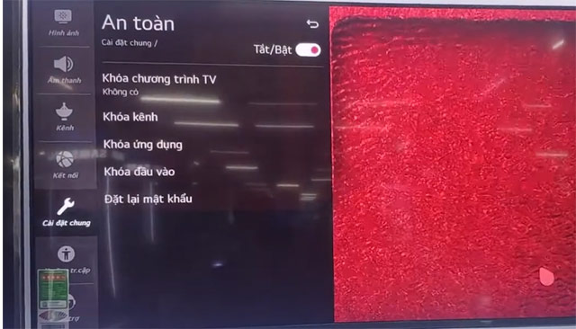 cài mật khẩu smartTV LG