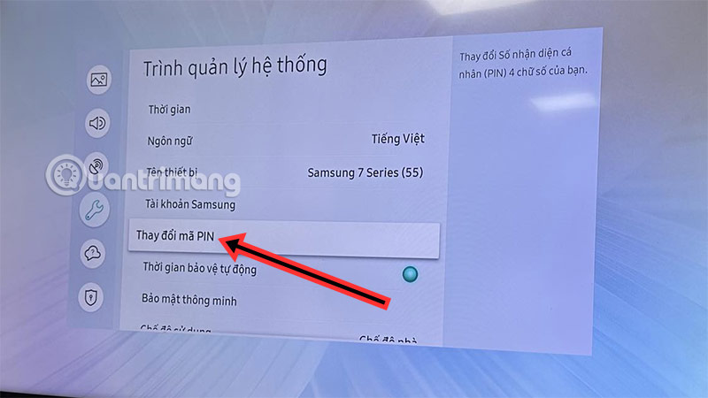 đặt mật khẩu tv