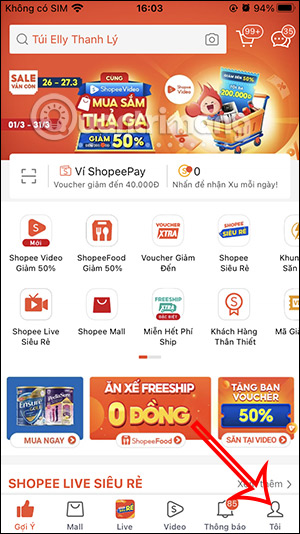 Tài khoản Shopee