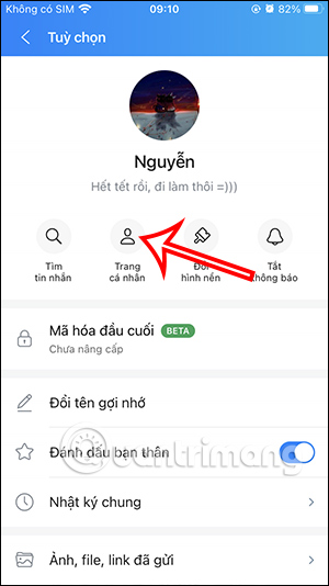 Trang cá nhân Zalo