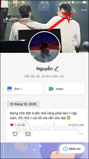 Cài đặt tài khoản Zalo