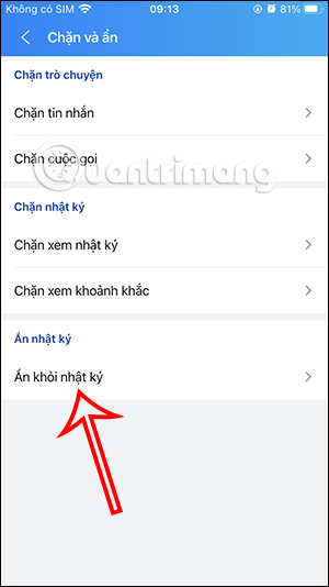 Ẩn khỏi nhật ký của bạn