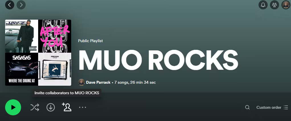 Mời cộng tác viên vào danh sách phát Spotify