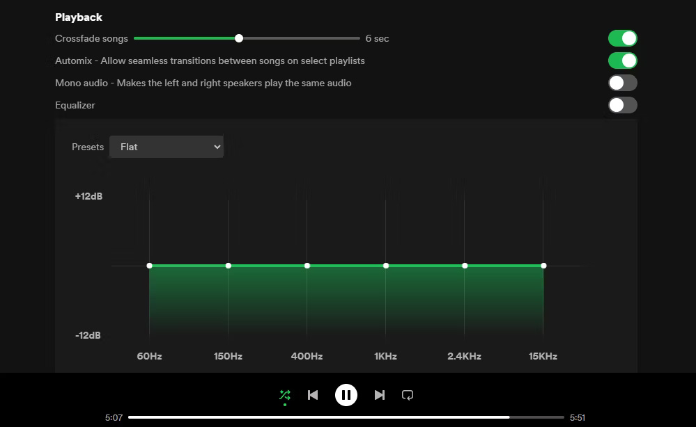 Kích hoạt Crossfade trên ứng dụng máy tính để bàn