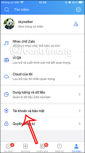 Tài khoản Zalo