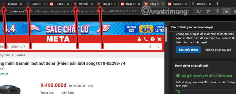 Tôi cần sử dụng ram Microsoft Edge