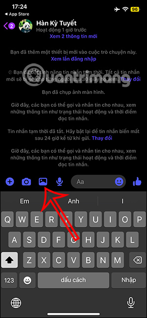 Gửi ảnh trên Messenger