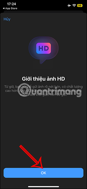 Gửi ảnh HD trên Messenger